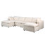 123.6 Modular Sectional Sofa Convertible U - shaped 6 - seat with Ottomans and Reversible Chaise