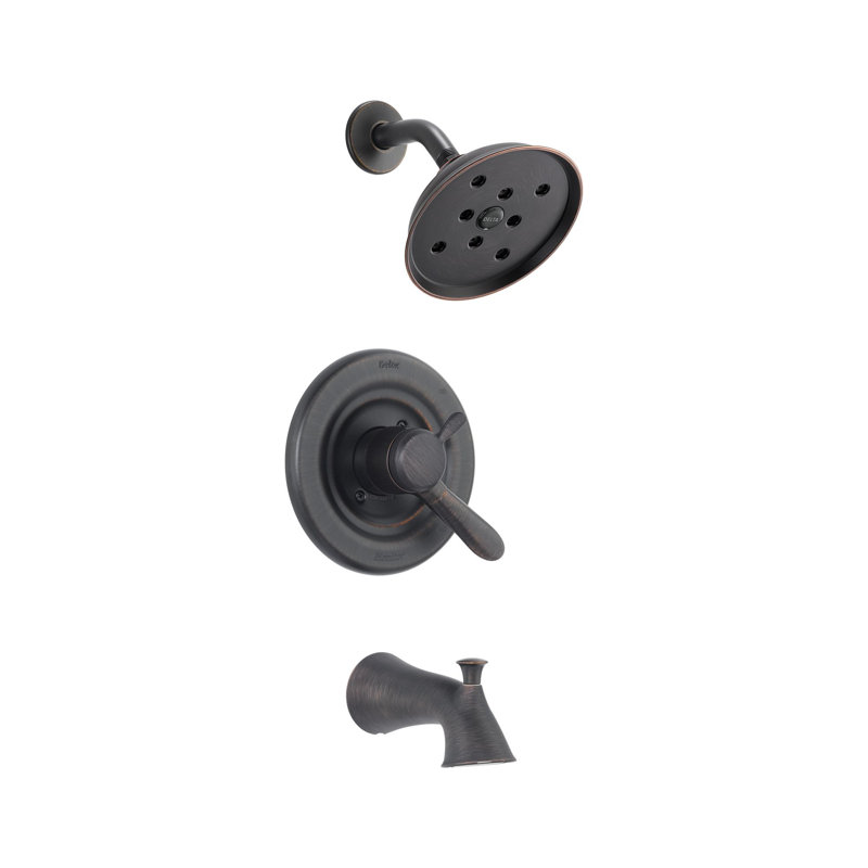 Lahara Tub and Shower Faucet Trim with Lever Handles and Monitor, Venetian Bronze