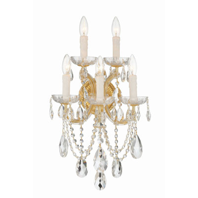 Bohemian 5 Light Crystal Candle Wall Sconce
