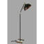 Lampe sur pied noire élégante avec corps en métal Luro, hauteur de 64,9 po | Finition électrostatique durable séchée au four | Douille E27, 60 W maximum | Parfait pour le salon, la chambre à coucher et le bureau | Design moderne et élégant