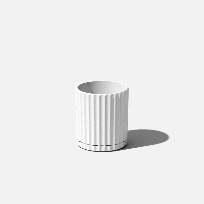 Veradek Demi Series 6" Planter, White, 1