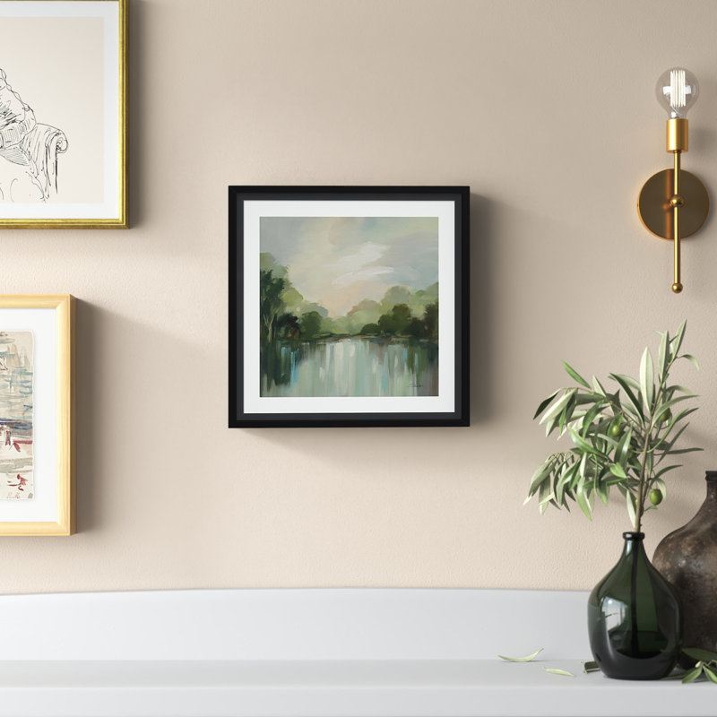 " Cool Spring Day " by Silvia Vassileva, 13" H x 13" W, Black