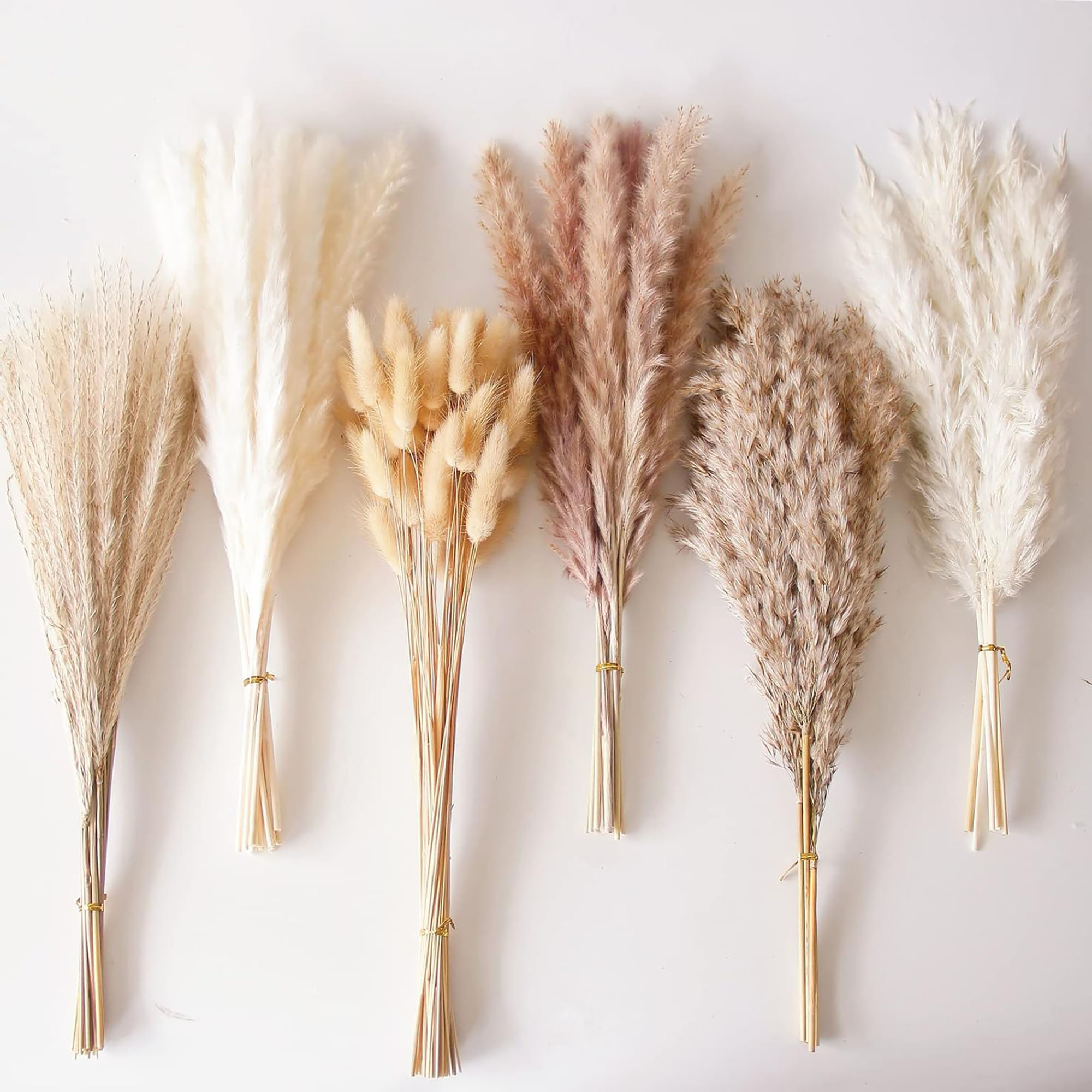 Bouquet Di Pampas Grass Essiccato - 160 Pezzi Decorativi Per Matrimoni Boho E Baby Shower - Foto 11