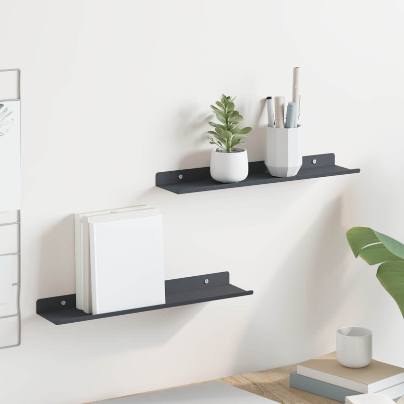 Steel Floating Shelf, Anthracite