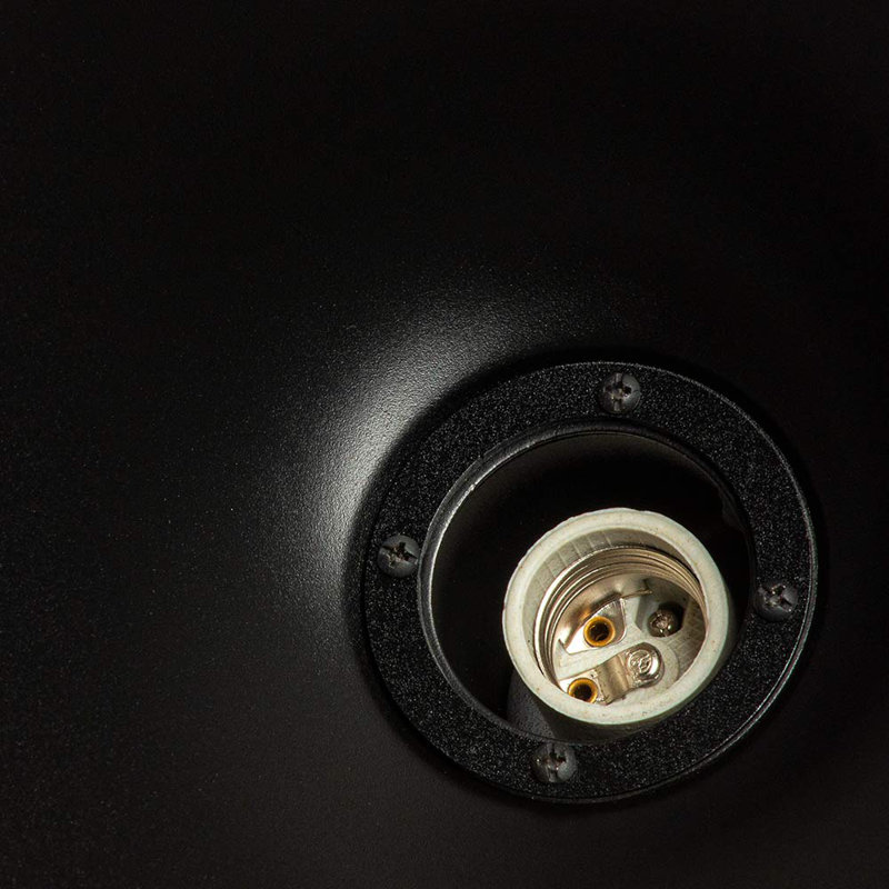 Mcinturff Aluminium Wall Light, Black, 21" H x 20" W x 21.5 L