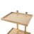 15.75" 2 Tier Tray Cart Trolley Collapsible Utility Cart Salon Storage Stand With Wheels