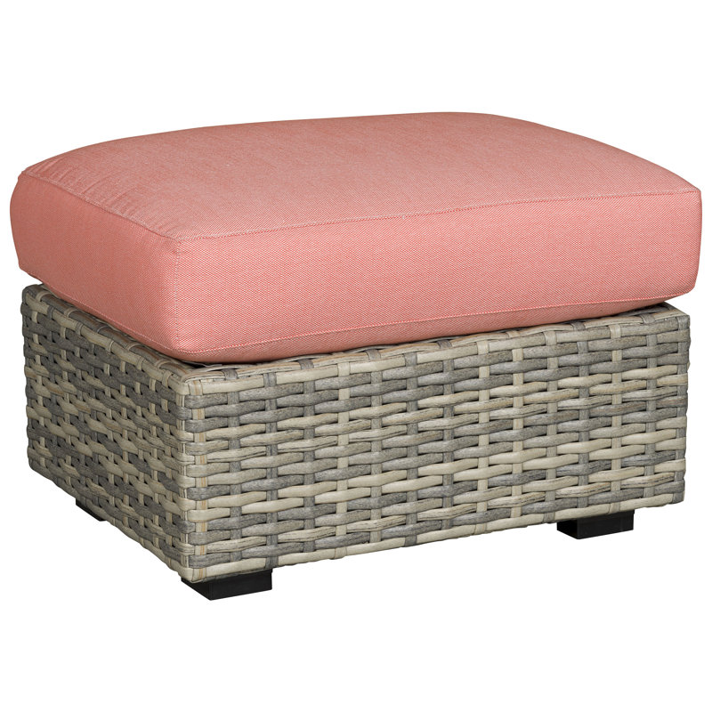 Montclair Outdoor Ottoman, SB-Cove Pebble Sunbrella®