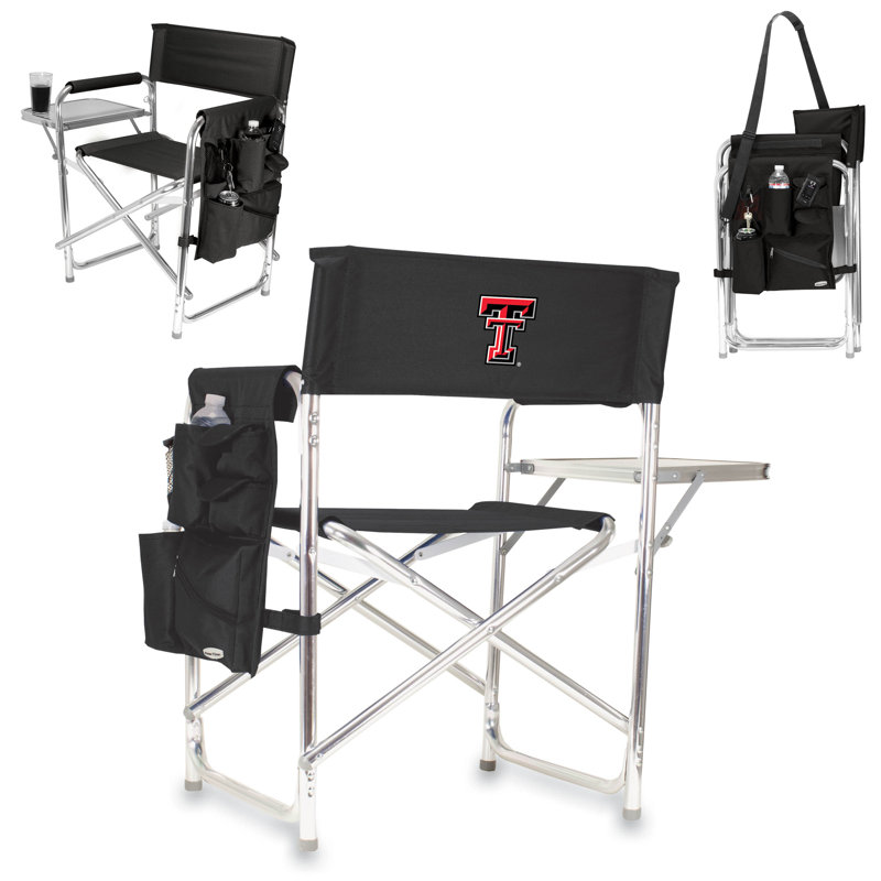 Sports Chair Director Chair, Black, Texas Tech University Red Raiders