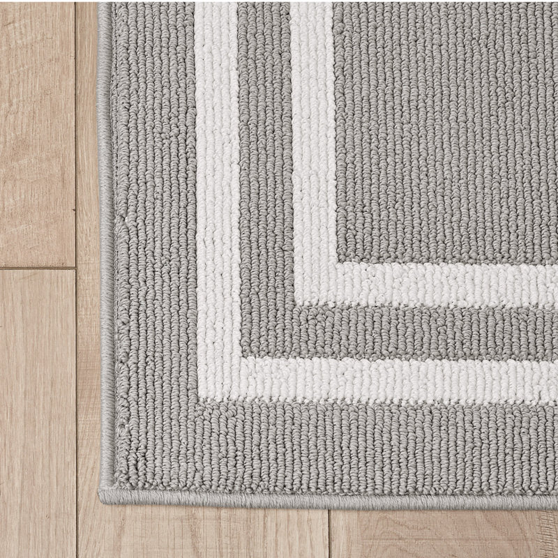 Nautica Double Line Machine Washable All Loop Tufted Rugs 1-Piece, Runner 2'2" x 8'