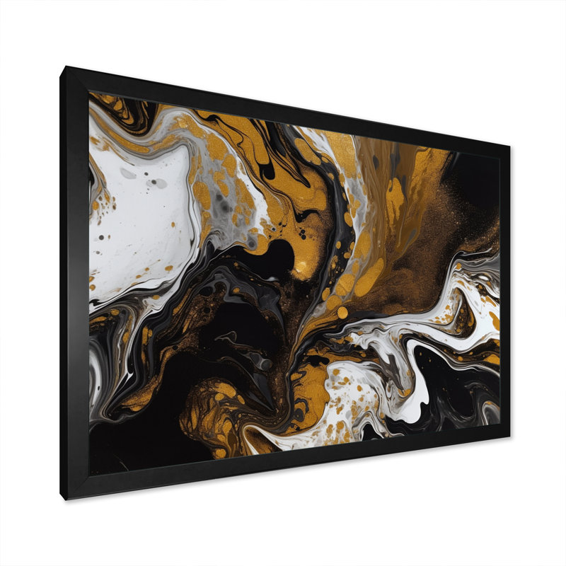 «Goldscape», impression sur toile, Cadre photo noir, H 12 po x l 20 po x P 1 po