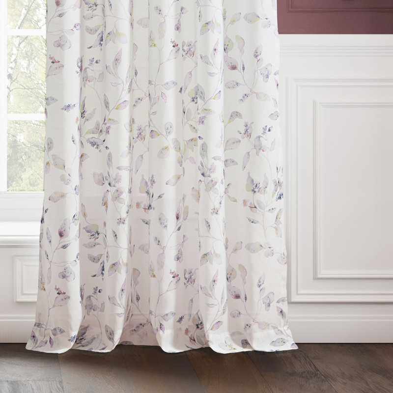 Ted Baker Lilac Print Multi 50 X 84 Curtain Panel Pair (Set Of 2), 50" W x 96" L