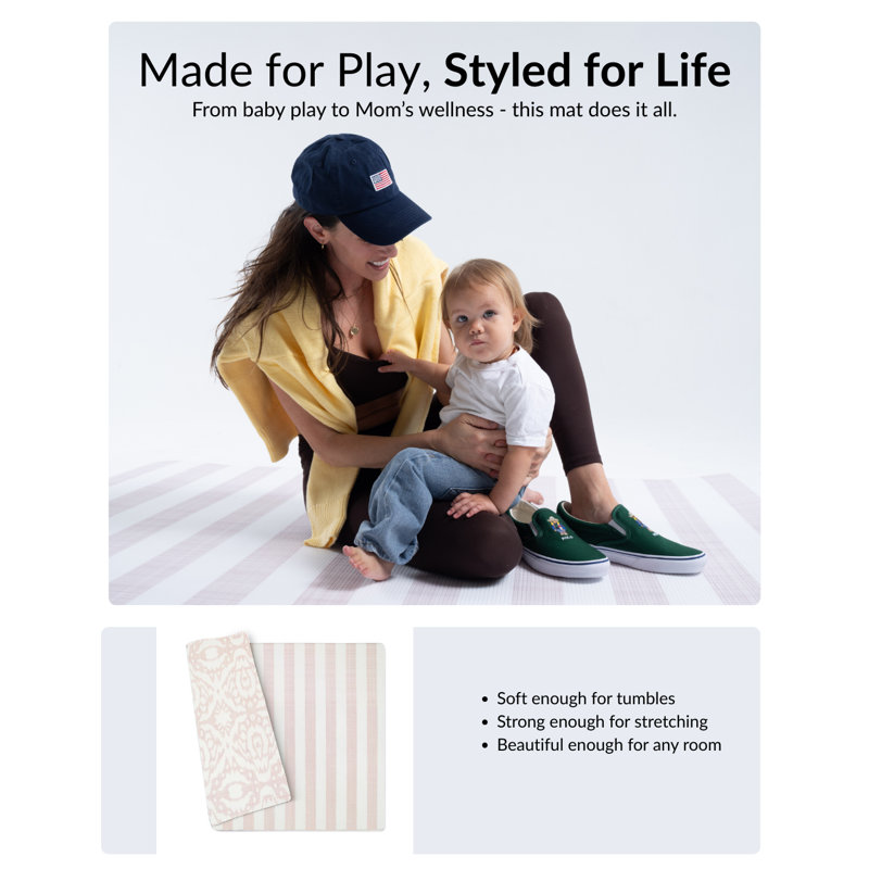 Reversible Emerson Foam Playmat, Pink