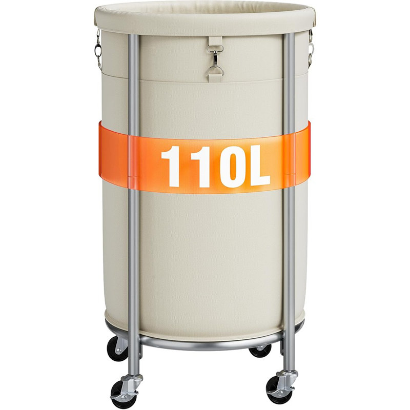 Laundry Hamper With Wheels, 110L Rolling Laundry Basket, ...