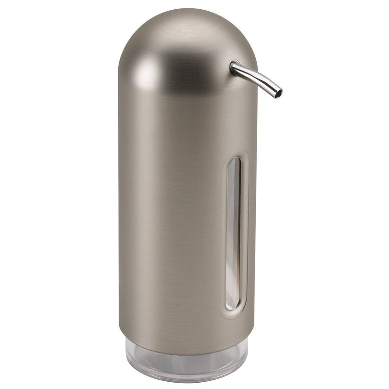 Nickel Gray Contemporary Penguin Soap Dispenser