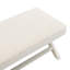 Double banc Comfort recouvert de tissu de velours, tabouret avec pieds élégants en X, coussin confortable avec passepoil, velours-1558488229