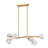 Altair 6-Light Linear Chandelier in Champagne Bronze