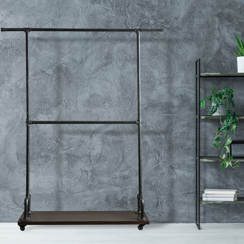 Geffre 39.36'' Rolling Clothes Rack