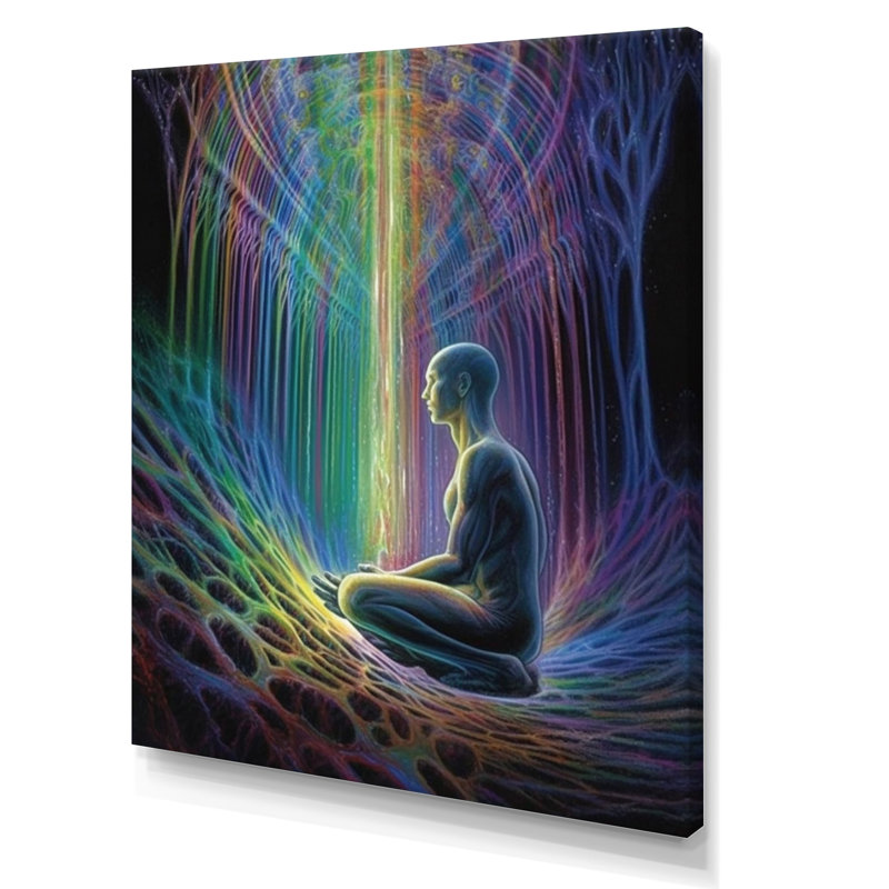 Rainbow Energetic Body Matrix - impression, H 32 po x l 24 po x P 1 po, Toile tendue