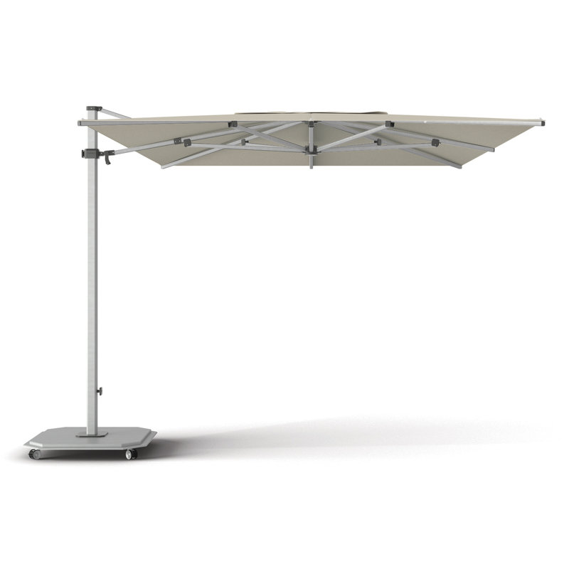 252'' W Sunbrella® Cantilever Umbrella, Charcoal, Cast Ash Sunbrella® Plainweave, Silver Anodized