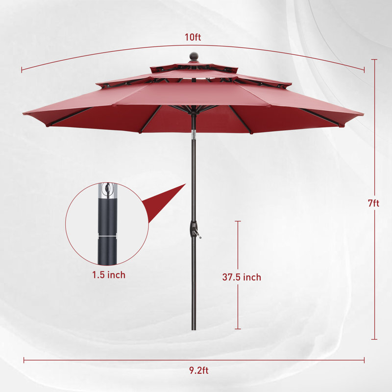 Parasol de marché 10', Bourgogne