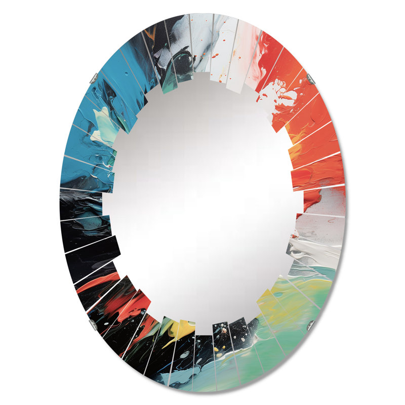 Tellson - Miroir mural Mid-Century ovale, 30 po x 20 po