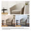 Fauteuil demi-tonneau pivotant rembourré Aunna-1858422839