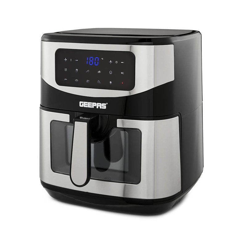 GEEPAS Digital Air Fryer Vortex Technology 9.2L Basket LED Touch Display 60Min Timer 1800W