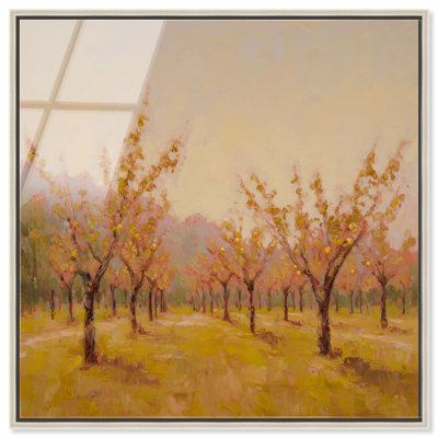 "Autumn Grove", reproduction d'art acrylique encadrée par Art Remedy, cadre argenté, 20 x 20
