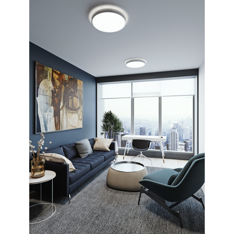 Josephus Acrylic LED Flush Mount, 3"H x 19"W x 19"D