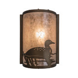 Rustic Lodge 1 - Light LED Flush Mounted Sconce