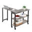 Table de bureau pivotante avec roulettes et tablettes-275702220