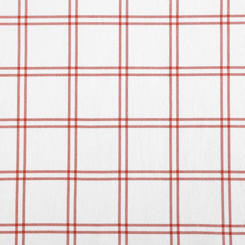 100% Cotton 200 Thread Count Flannel Sheet Set, King Sheet Set with 2 Pillowcases, Westridge Plaid Orange