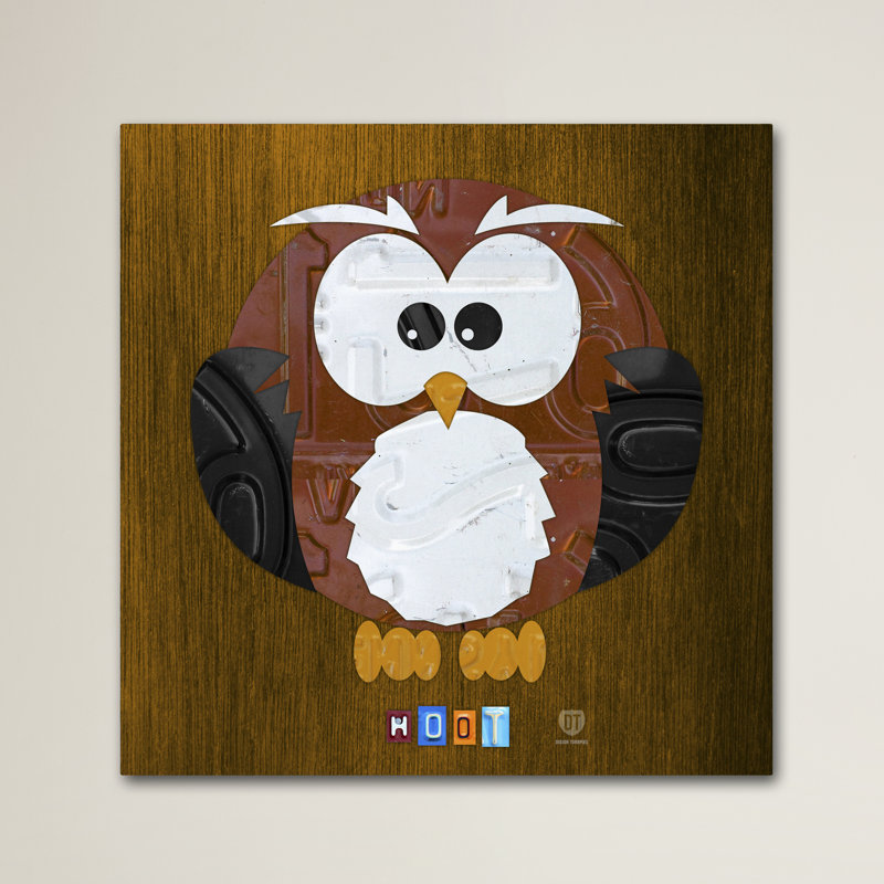 Art sur toile Lesa Hoot The Owl par Design Turnpike, H 18 po x l 18 po x P 2 po