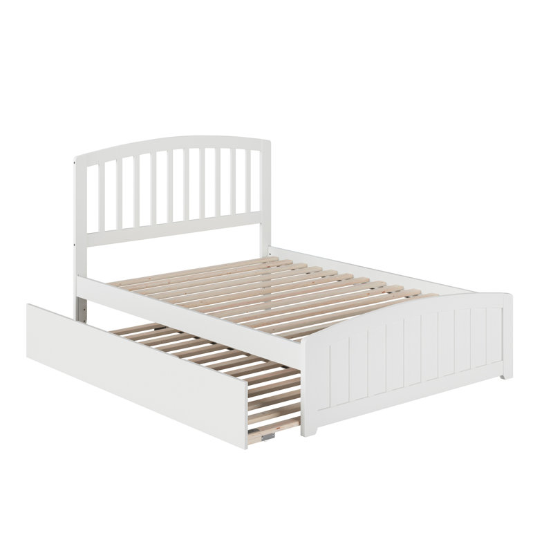 Bharmal Platform Bed with Matching Footboard and Trundle, Full, Espresso