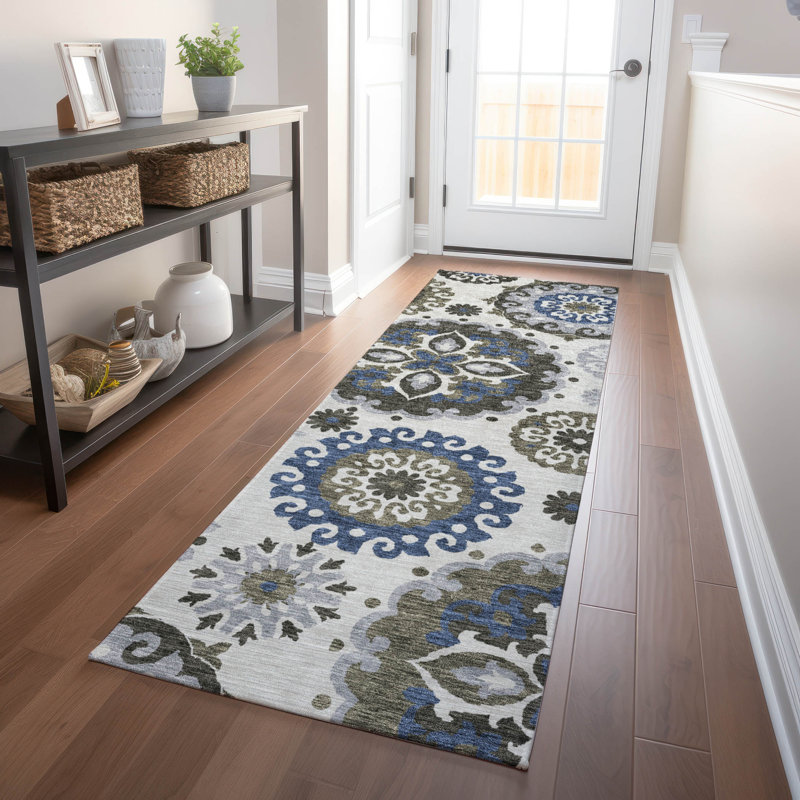 Tapis en étain de qualité supérieure lavable à la machine Prisco, Tapis de couloir 2 pi 3 po x 7 pi 6 po