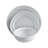 Martha Whiteware 12 Pieces Dinnerware Set, Service For 4, White Rim - Round, Fine Ceramic