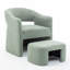 Fauteuil demi-tonneau avec repose-pieds-103605162