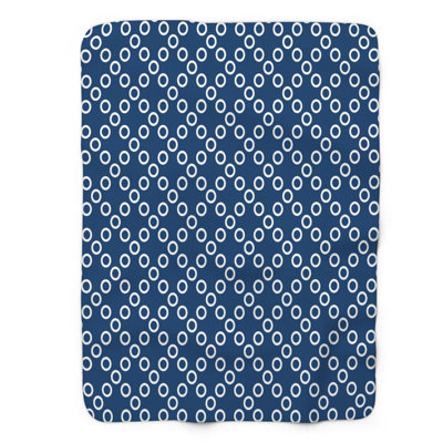 Blue Dots- 1 Piece Premium Sherpa Blanket 0151