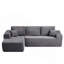 Canapé modulaire modulaire avec méridienne et poches latérales Aucun assemblage requis pour un confort ultime-129580643-129580640