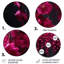 Fleurs roses et noires en cascade - Fuschia floral rond-1908932012