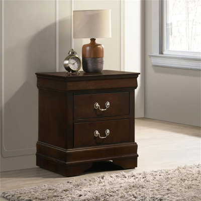 Table de chevet en MDF avec 2 tiroirs