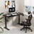Adjustable Glass Top Metal Base Standing Desk