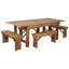 Dejon Ensemble de table de ferme pliable et quatre bancs 8 pi x 40 po Taren-2105094731-2105094734