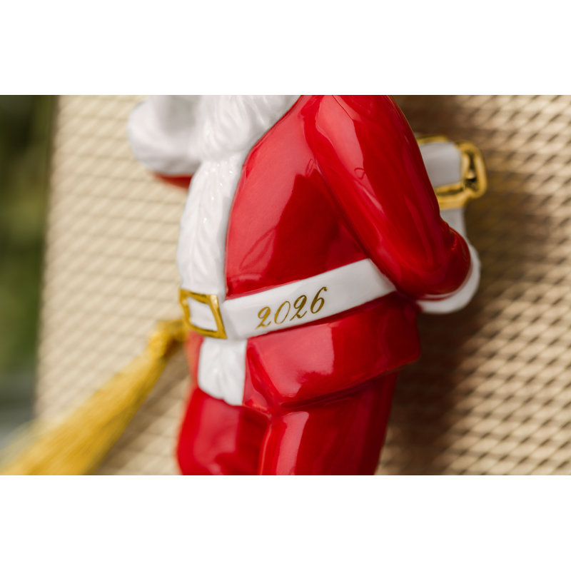 Villeroy & Boch - Christmas Classics Ornament Christmas Santa 2026 Gold, Limited, Premium Porcelain Christmas Decoration
