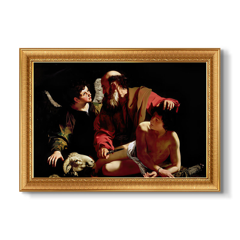 Le Sacrifice d'Isaac (version Uffizi), v. 1603 - Caravage - Toile avec cadre sur mesure, Format intérieur 20 po x 28 po