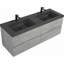 Meuble-lavabo mural 60 po avec lavabo mural 60 po, lavabo mural mural et deux tiroirs à fermeture en douceur