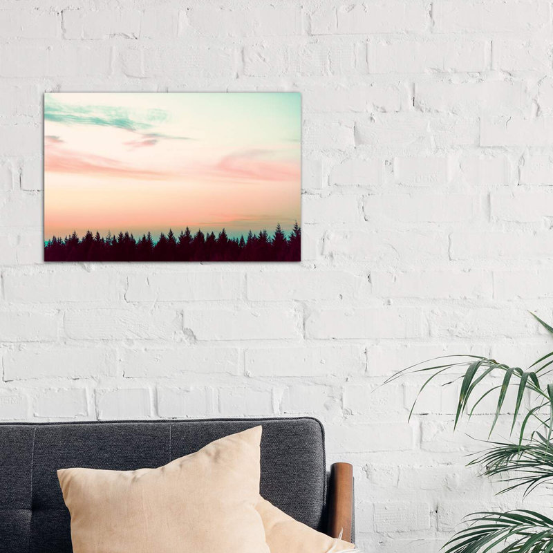 Sunset Over The Pines by Nature Magick - Wrapped Canvas Print, 66.04 cm H x 45.72 cm W x 3.175 cm D