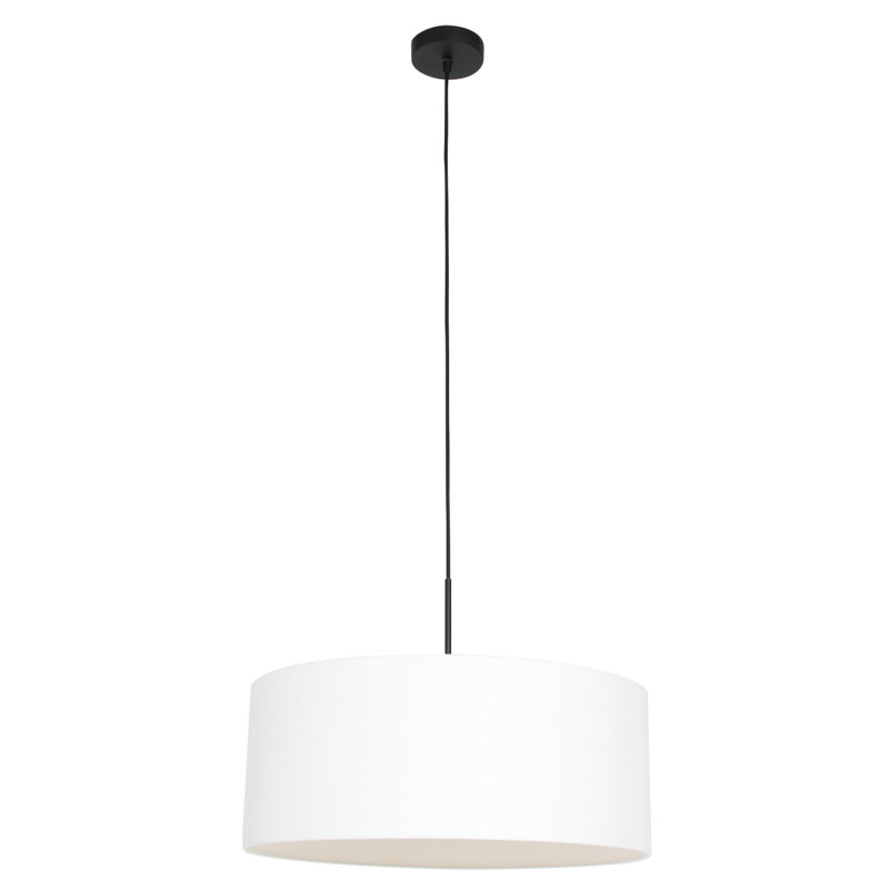 Durell 1 - Light Black Single Pendant, White