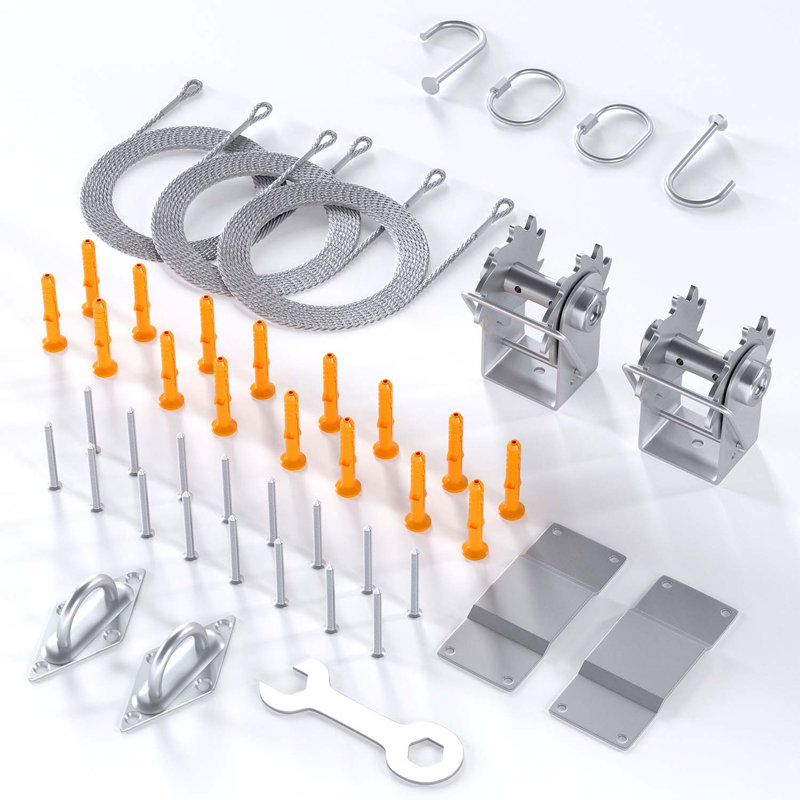 Stainless Steel Hardware Kit with Winch for Rectangle Sun Shade Sails