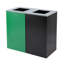 Ensemble de poubelles à couvercle ouvert en acier 29 gallons avec couvercle carré-92525472